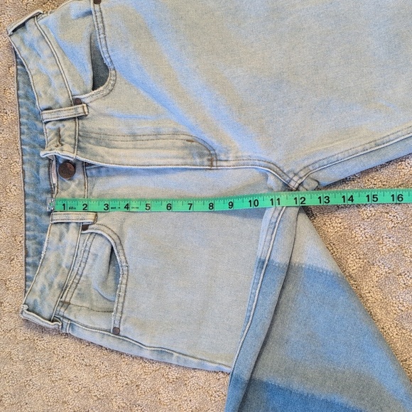 Wrangler Billabong Denim Collab Size 28 Patch It Up High Straight Jeans - Picture 6 of 12